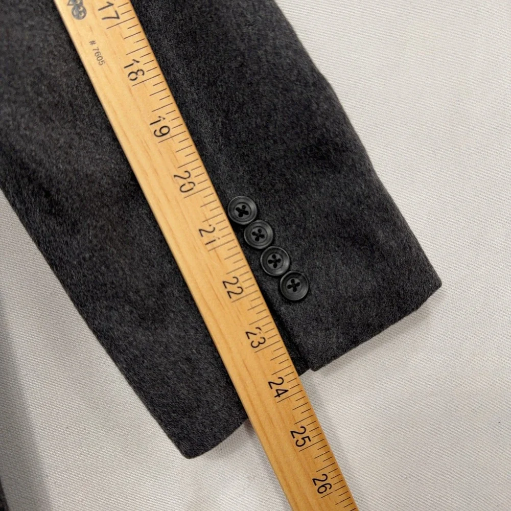 Loro Piana Sport Coat  Cashmere Mink Blend Grey Mens 44 L Cremieux